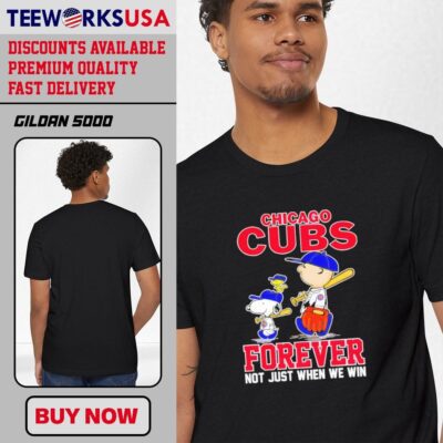 Chicago Cubs forever not just when we win Snoopy Woodstock and Charlie Brown Trends Style shirt