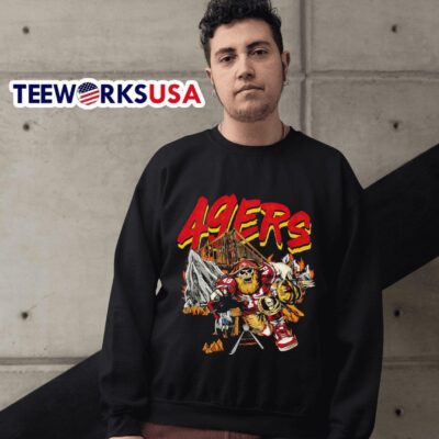 San Francisco 49ers Gold Miner cartoon sweater