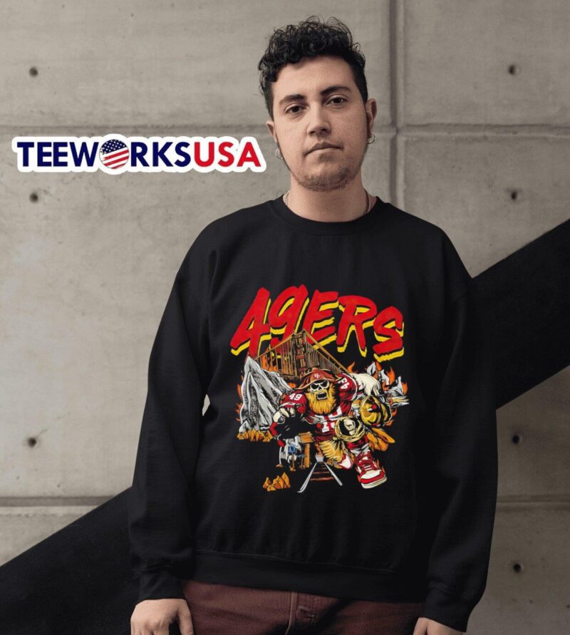 San Francisco 49ers Gold Miner cartoon sweater