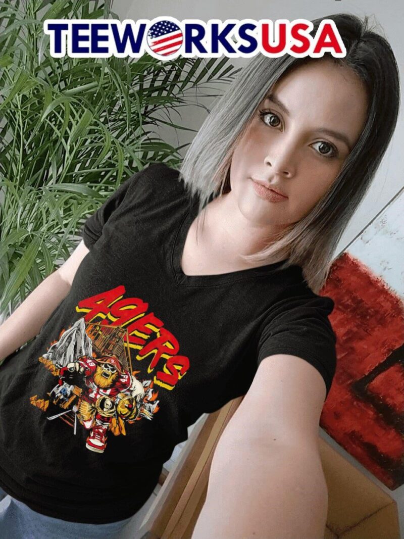 San Francisco 49ers Gold Miner cartoon women-t-shirt