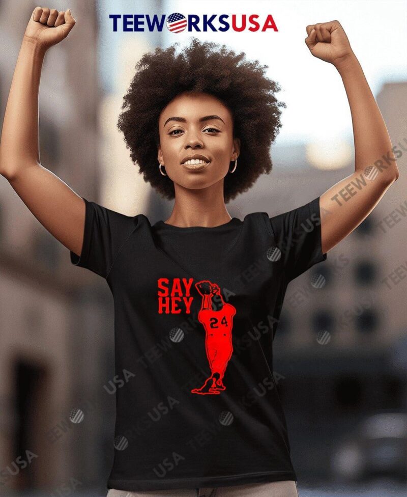 Say Hey San Francisco Giants number 24 women-t-shirt