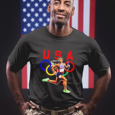 Sha'carri Richardson USA track and field Olympics 2024 shirt