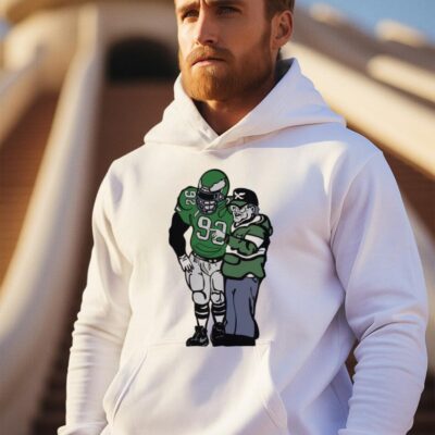 Philadelphia Eagles Reggie White 92 Buddy Ryan cartoon hoodie