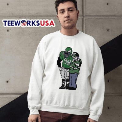 Philadelphia Eagles Reggie White 92 Buddy Ryan cartoon sweater