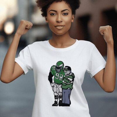 Philadelphia Eagles Reggie White 92 Buddy Ryan cartoon women-t-shirt