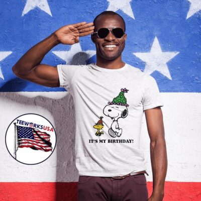 Snoopy and Woodstock it's my birthday shirt