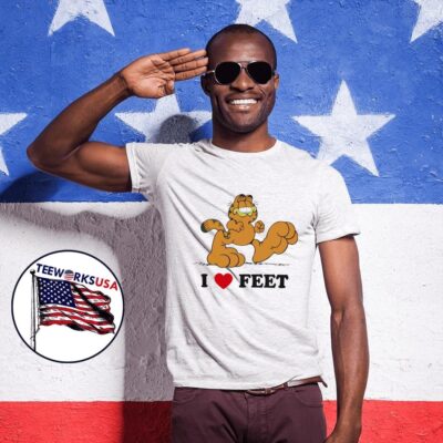 The Garfield Movie I love feet funny shirt