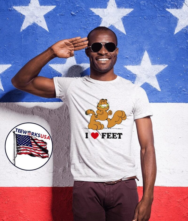 The Garfield Movie I love feet funny shirt