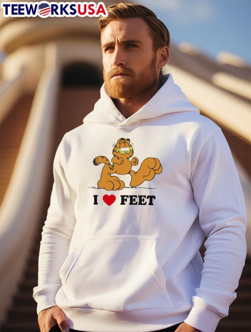 The Garfield Movie I love feet funny hoodie