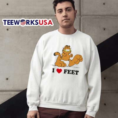 The Garfield Movie I love feet funny sweater