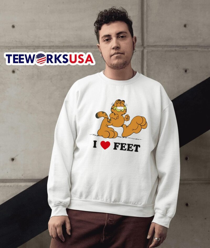 The Garfield Movie I love feet funny sweater
