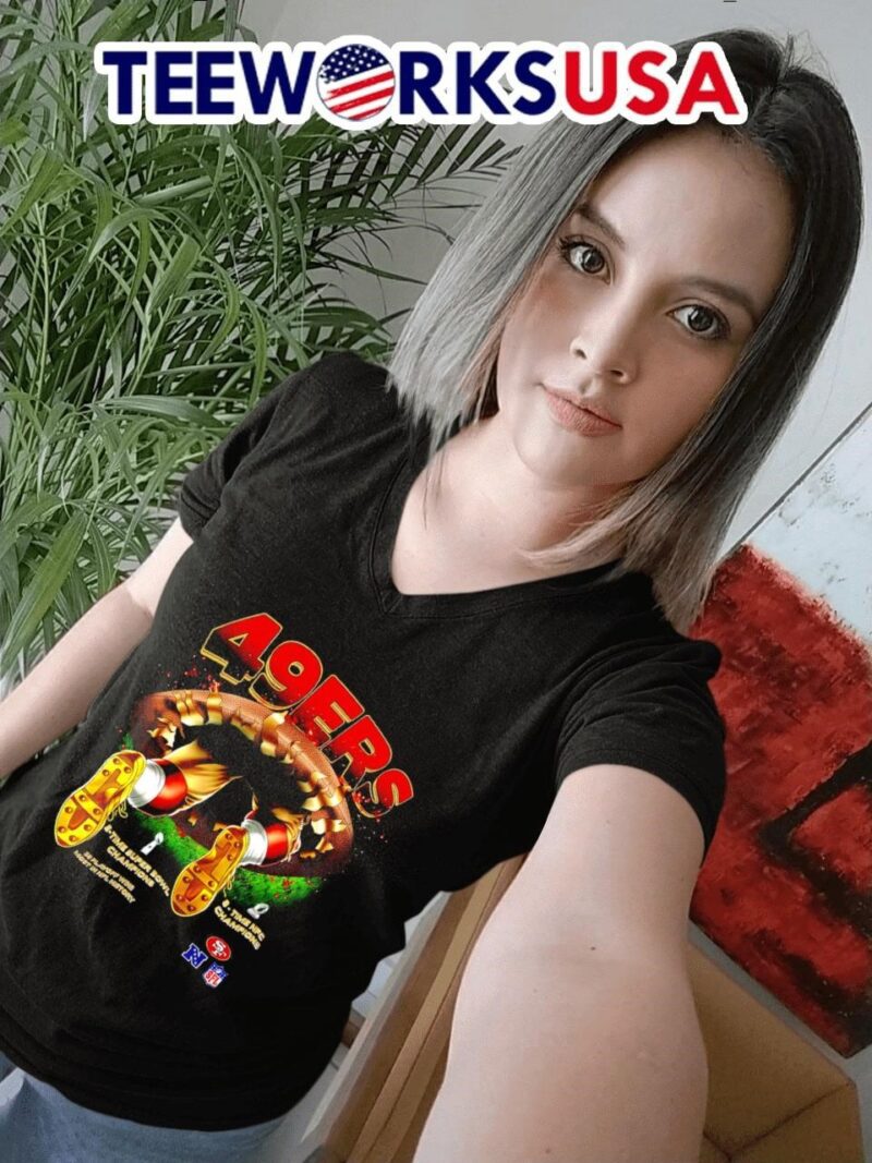 San Francisco 49ers 5-time super bowl champions 38 playoffs wins most in history women-t-shirt