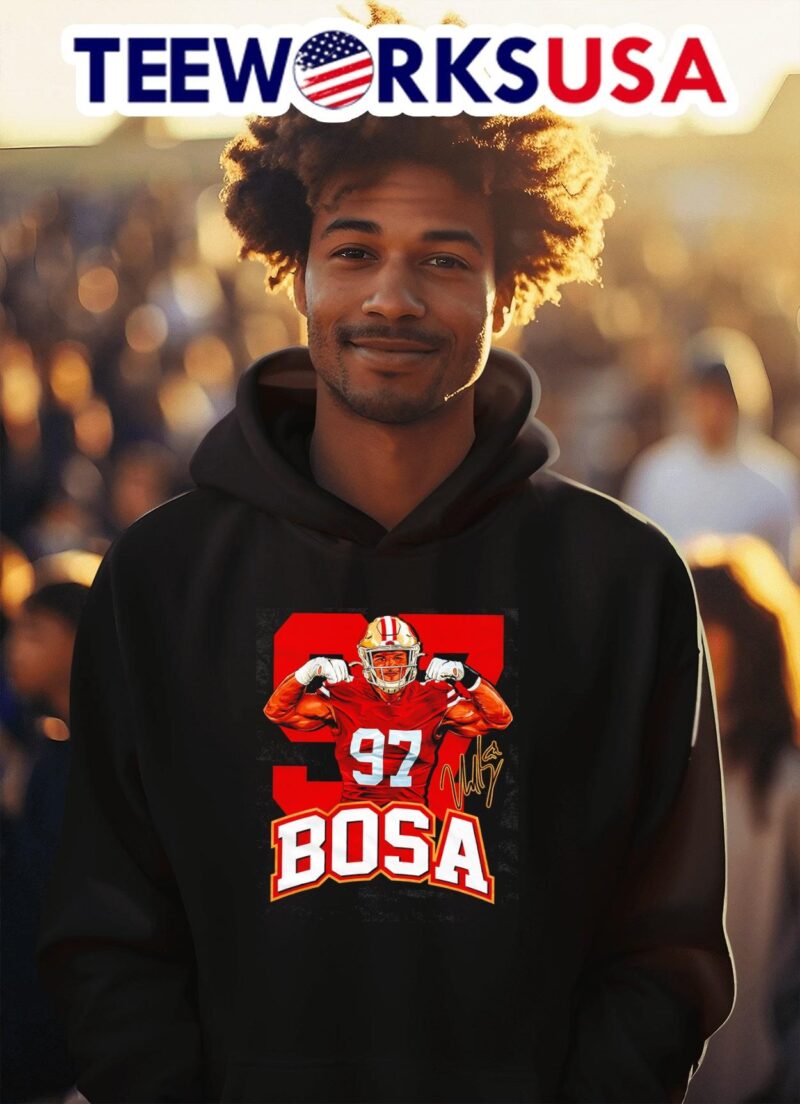 San Francisco 49ers 97 Nick Bosa signature hoodie