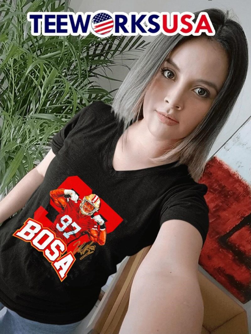 San Francisco 49ers 97 Nick Bosa signature women-t-shirt