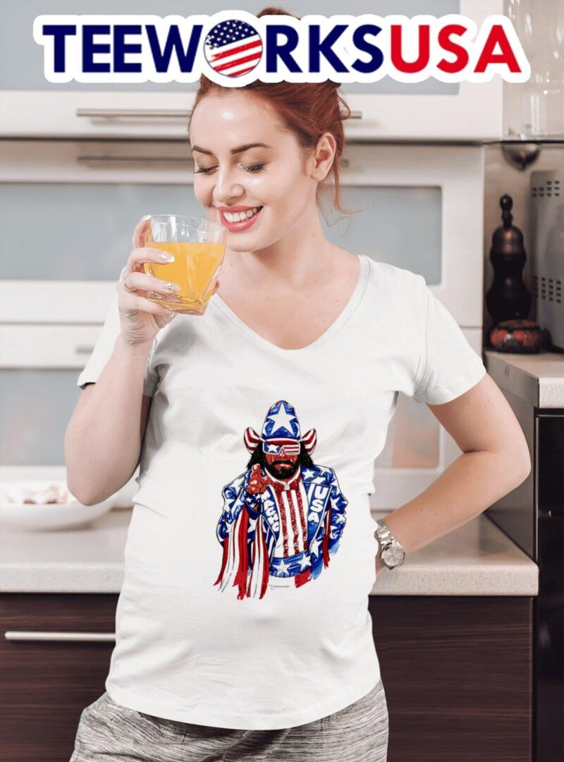 Uncle Sam X Randy Savage Macho Man USA women-t-shirt