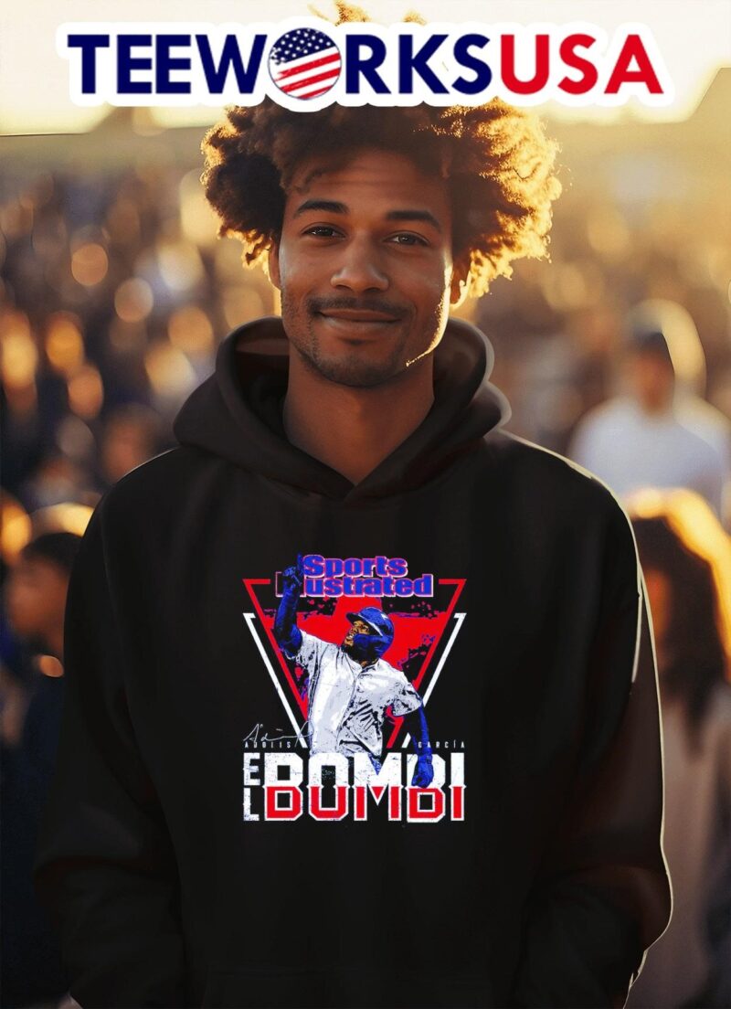 Texas Rangers Adolis Garcia sports illustrated El Bombi signature hoodie