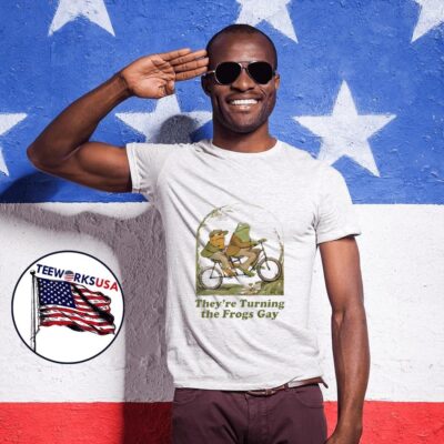 They're turning the frogs gay cartoon shirt