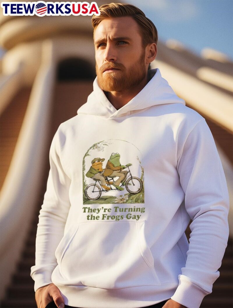 They’re turning the frogs gay cartoon hoodie