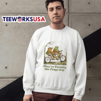 They’re turning the frogs gay cartoon sweater
