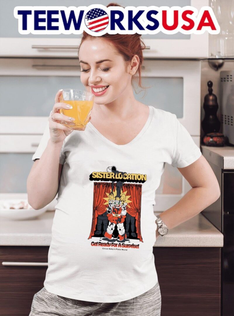 Sister Location get ready for a surprised Circus baby’s pizza world women-t-shirt