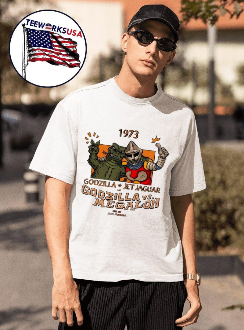 Quaziesart 1973 Godzilla Jet Jaguar In Godzilla vs Megalon shirt