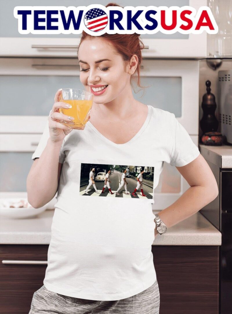 Philadelphia Phillies crossing Abbey road to London Series MLB world tour women-t-shirt