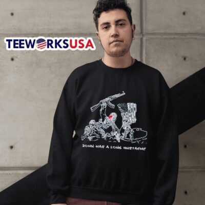 Donald Trump John has a long mustache sweater