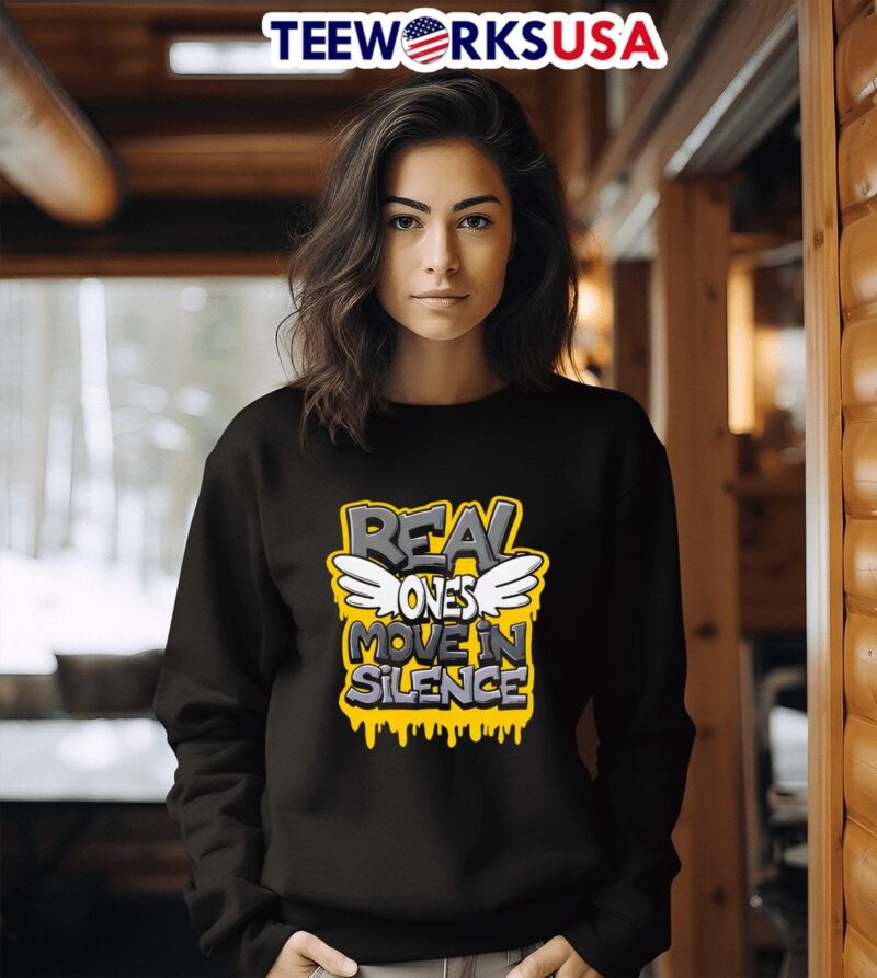 Real Ones Move In Silence design sweater