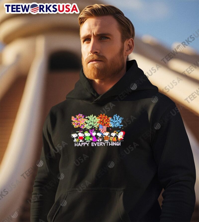 Snoopy happy everything cartoon hoodie