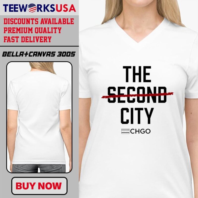 The Second City Logo Style v-neck-t-shirt