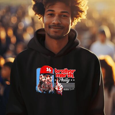Philadelphia Phillies brother Brandon Marsh 16 signature hoodie