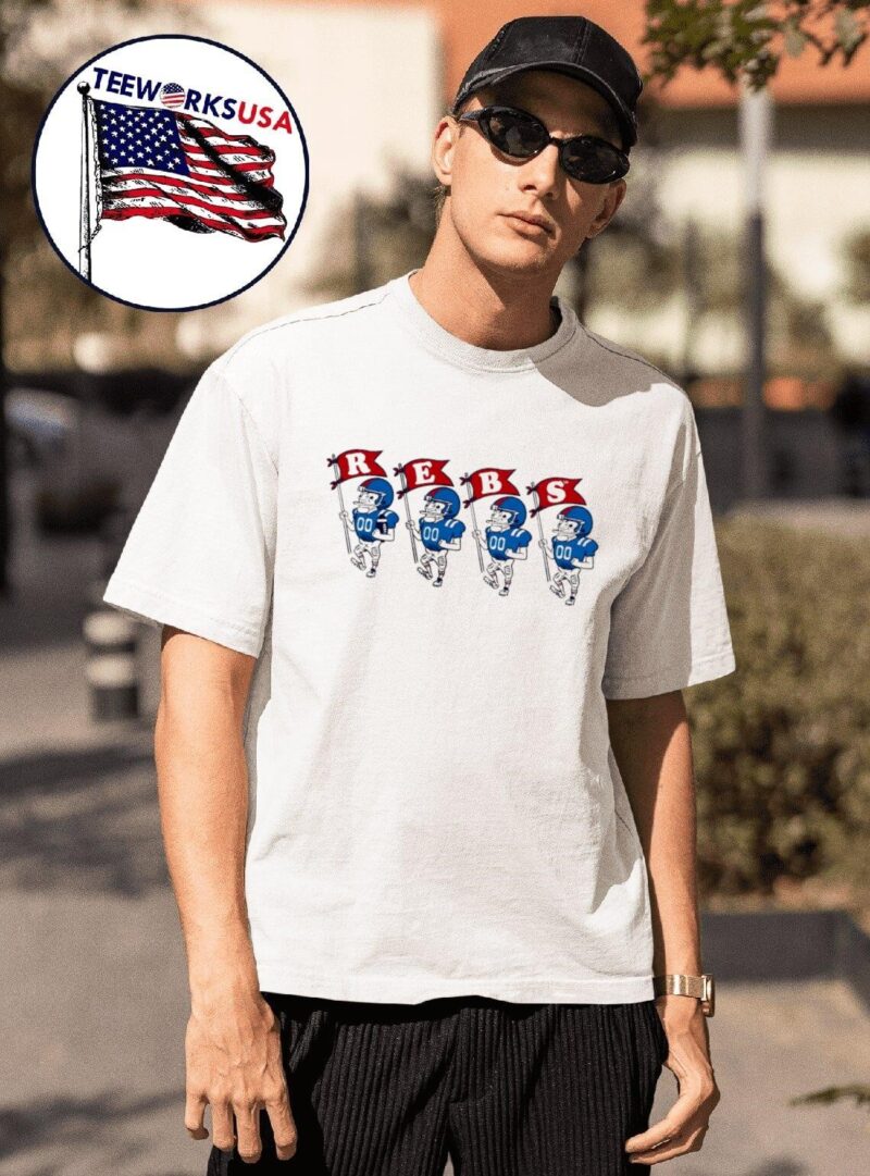 Ole Miss Rebels Colonel Reb with helmets shirt