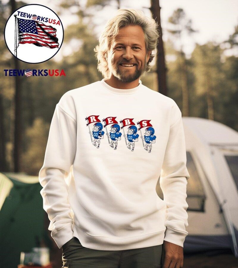 Ole Miss Rebels Colonel Reb with helmets sweater