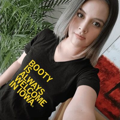Oklahoma Sooners General Booty is always welcome in Iowa women-t-shirt