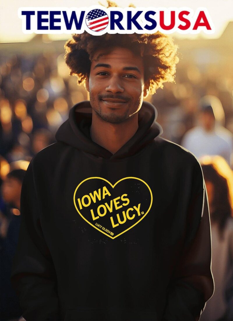 Iowa Hawkeyes loves Lucy Olsen 33 heart hoodie