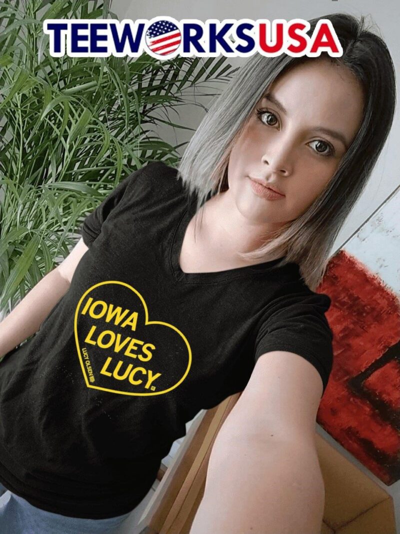 Iowa Hawkeyes loves Lucy Olsen 33 heart women-t-shirt