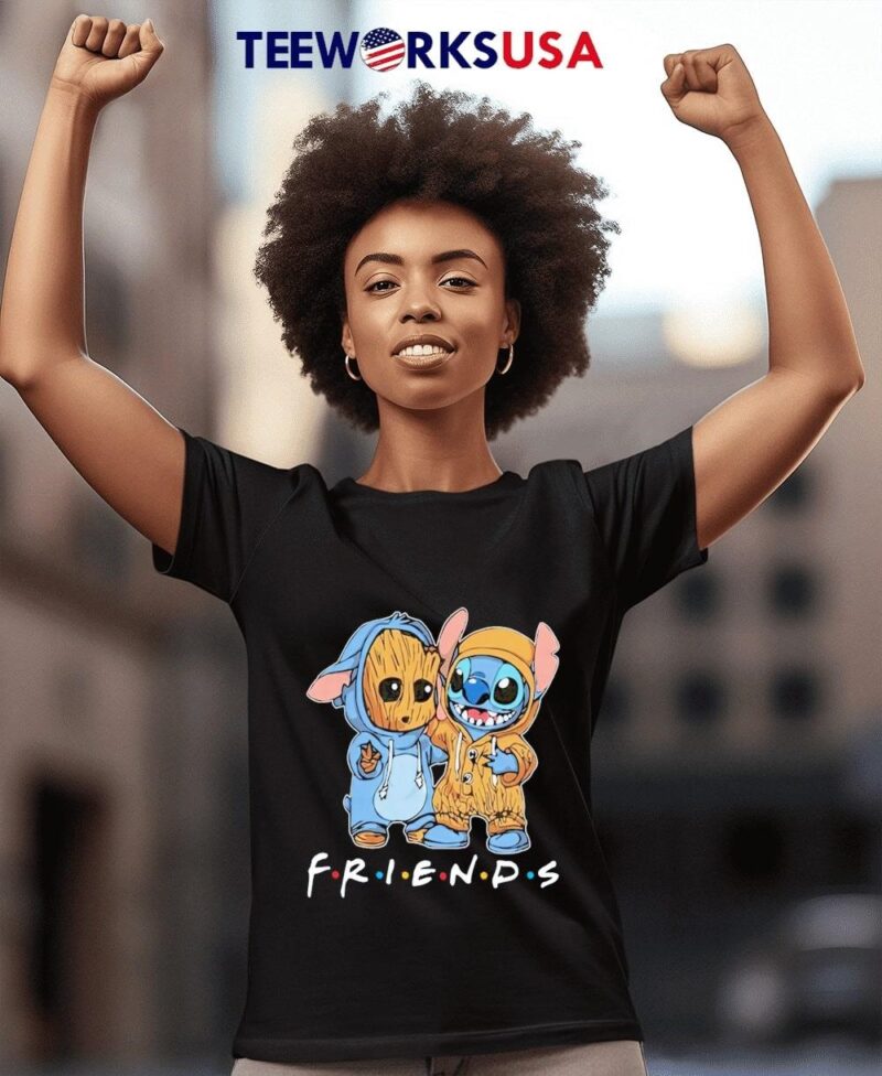 Stitch And Groot Marvel Best Friends For Life Disney Fan women-t-shirt