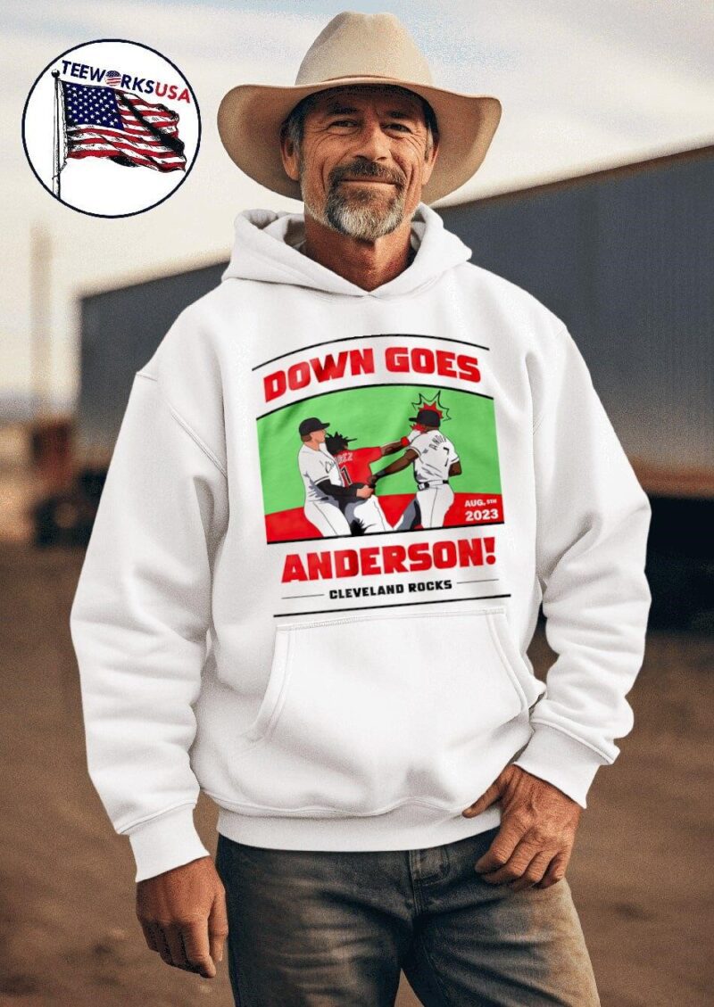 Cleveland Guardians Jose Ramirez vs Tim Anderson down goes Anderson hoodie
