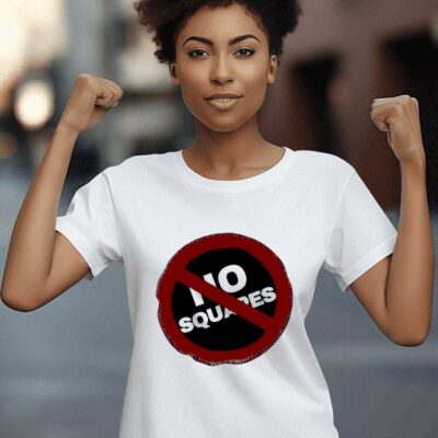 No squares design women-t-shirt