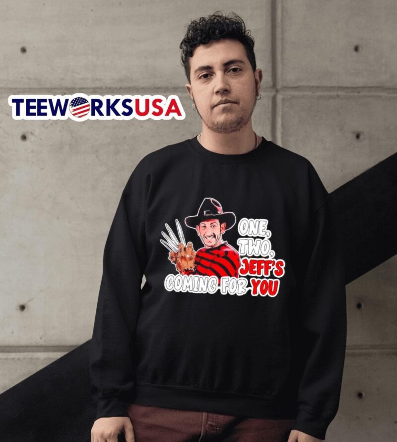 One two Jeff Platt’s coming for you Freddy Krueger sweater