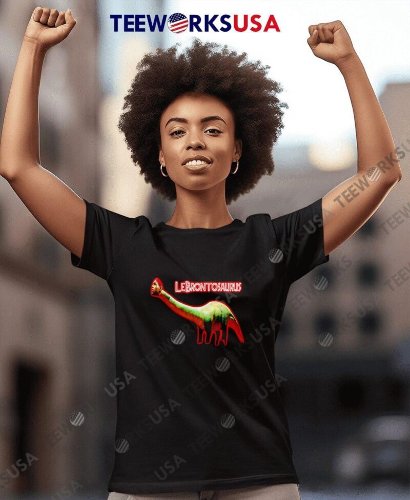 LeBrontosaurus LeBron James Los Angeles Lakers retro women-t-shirt