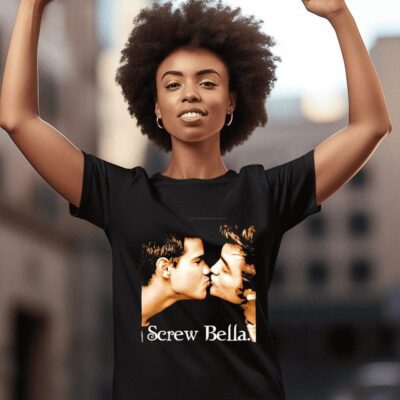 Screw bella poster women-t-shirt