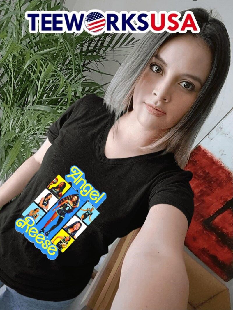 Chicago Sky Angel Reese Barbie doll style women-t-shirt