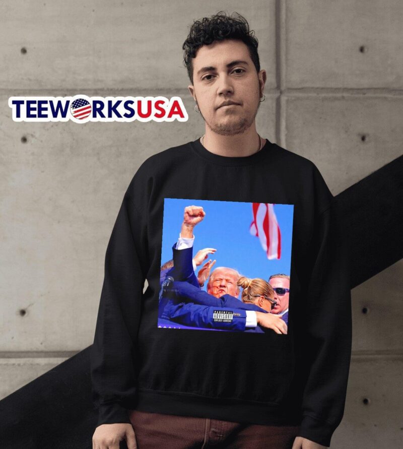 Donald Trump Parental advisory explicit content album cover assassination attempt sweater