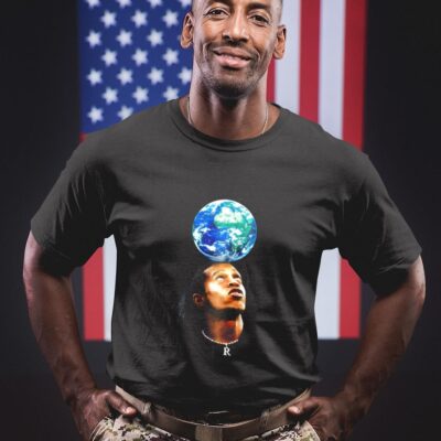 Ronaldinho Gaúcho world ball on head shirt