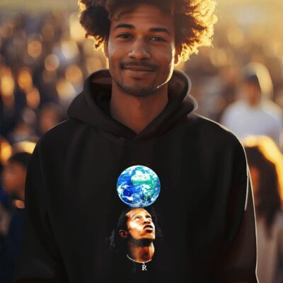 Ronaldinho Gaúcho world ball on head hoodie