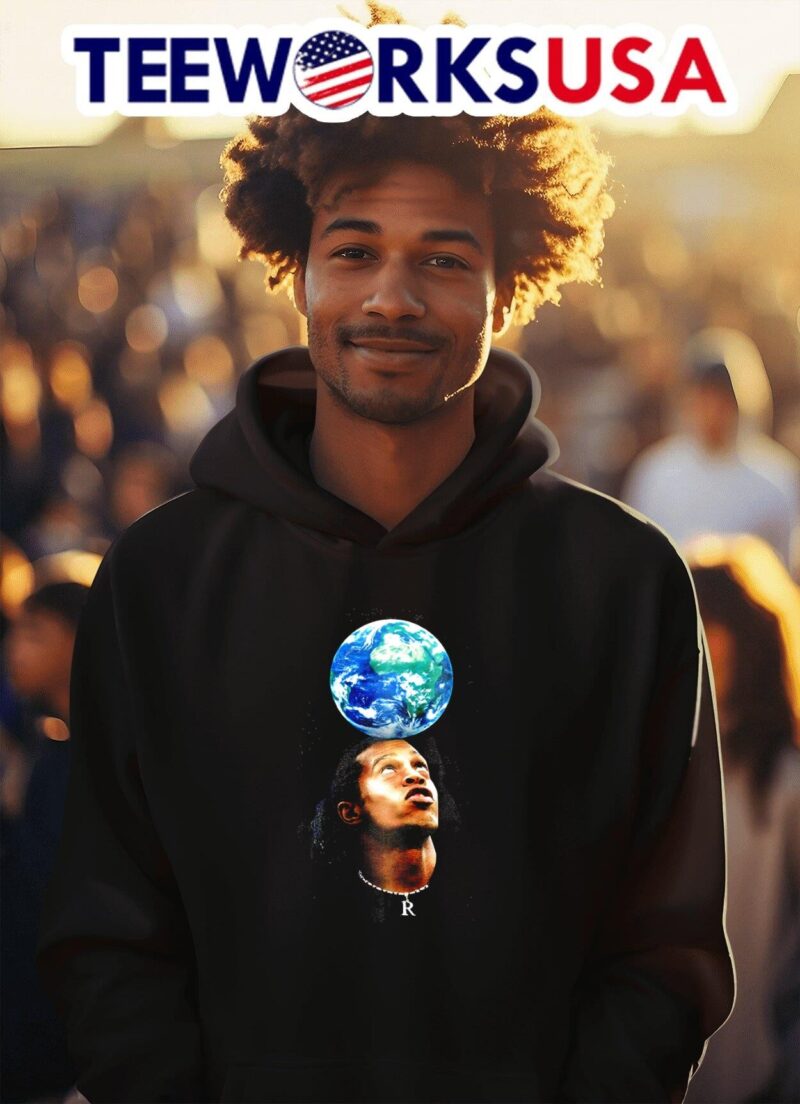 Ronaldinho Gaúcho world ball on head hoodie