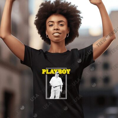 Playboy Trump playing golf women-t-shirt