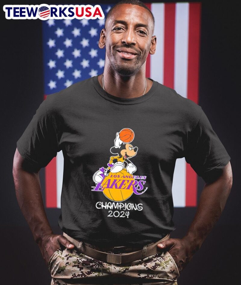 Mickey Mouse Los Angeles Lakers Champions 2024 shirt