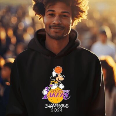 Mickey Mouse Los Angeles Lakers Champions 2024 hoodie